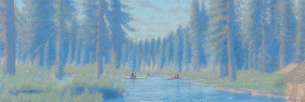 Watercolor image resembling Collier Memorial State Park
